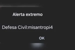 Falha ou ataque hacker? Alerta com a palavra “misantropia” enviado pela Defesa Civil provoca susto