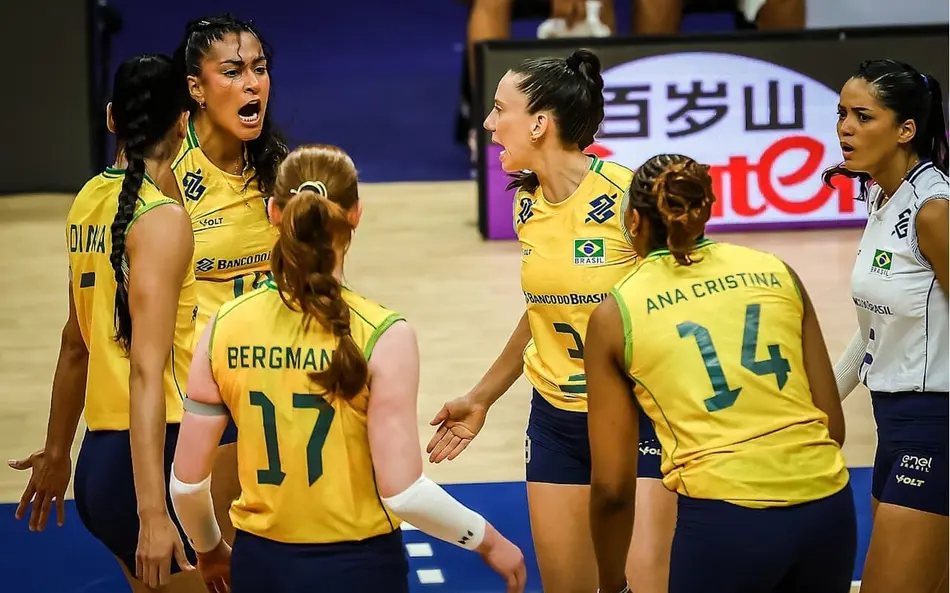 Brasil vence República Dominicana de virada e mantém 100% na Liga das Nações de Vôlei Feminino