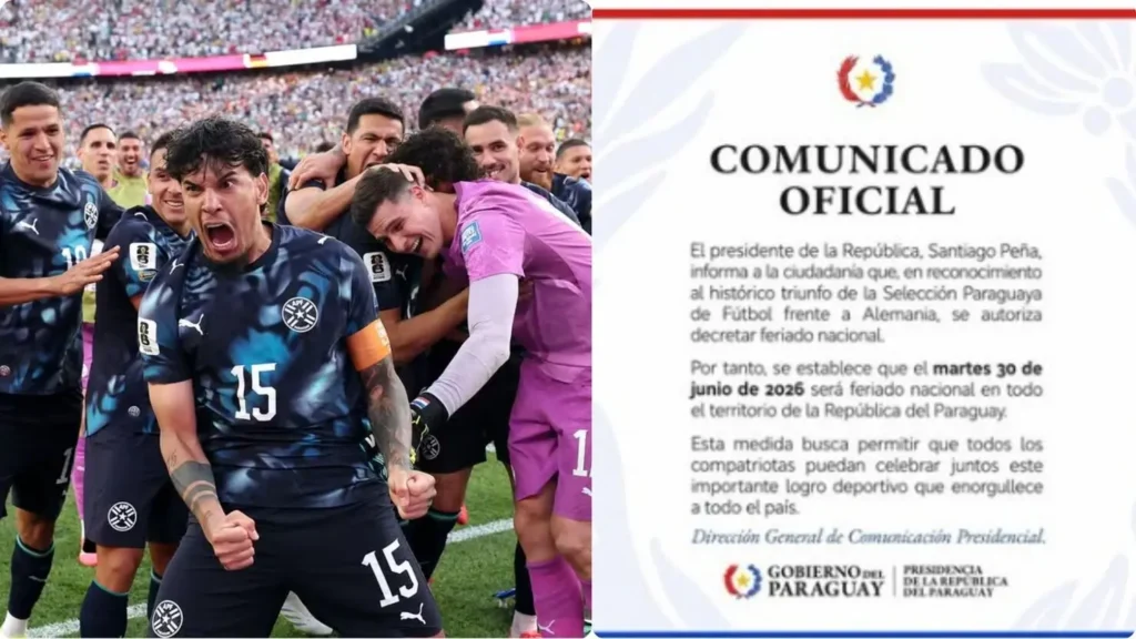 Após vitória histórica sobre a Alemanha, presidente do Paraguai decreta feriado nacional