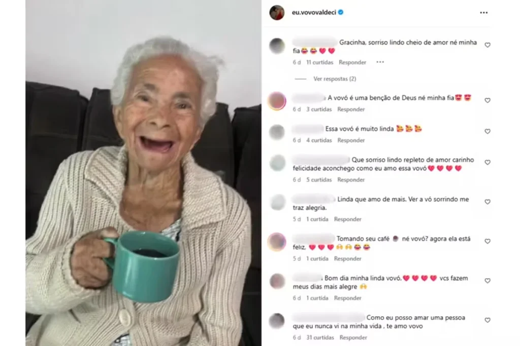 Vovó Valdeci, fenômeno das redes sociais, morre aos 88 anos 5 vovo valdeci