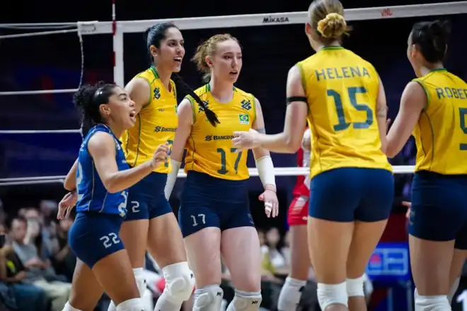 Brasil vence a Polônia e garante vaga na fase final da VNL feminina