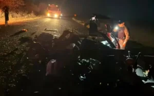 Batida entre carro e caminhão mata quatro pessoas da mesma família na GO-139