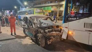 Colisão entre dois ônibus e SUV deixa um ferido em Brasília