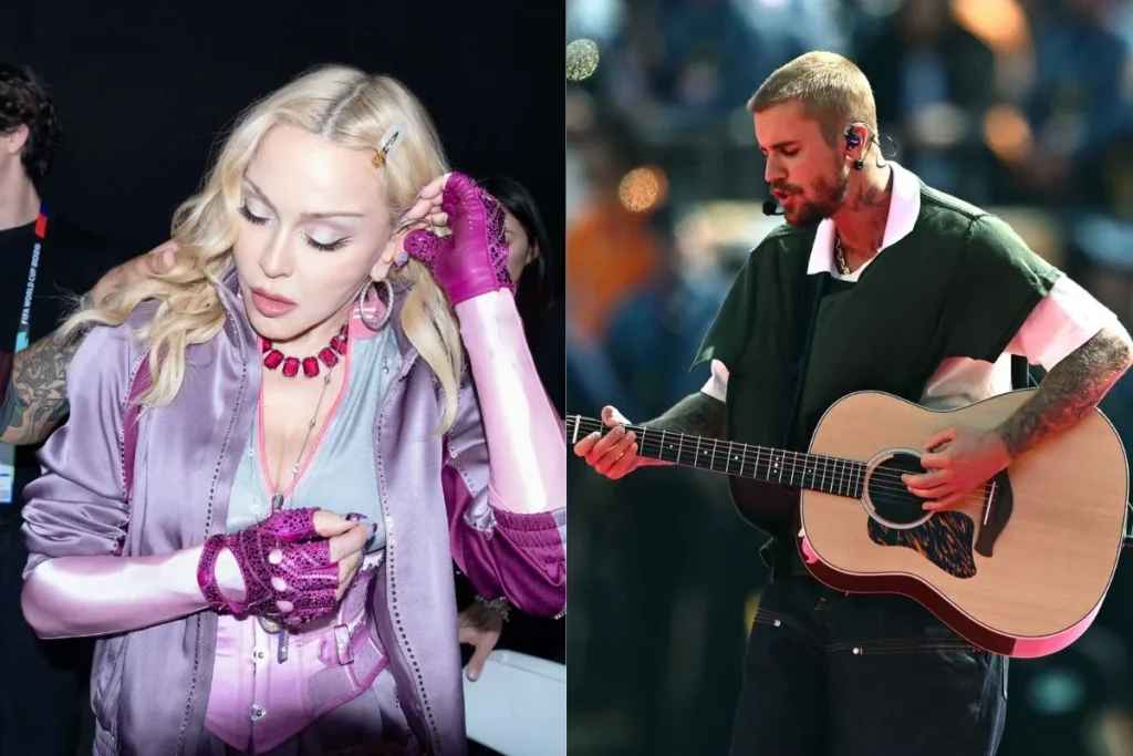 Bastidores da final da Copa teve briga entre Madonna e Justin Bieber; entenda