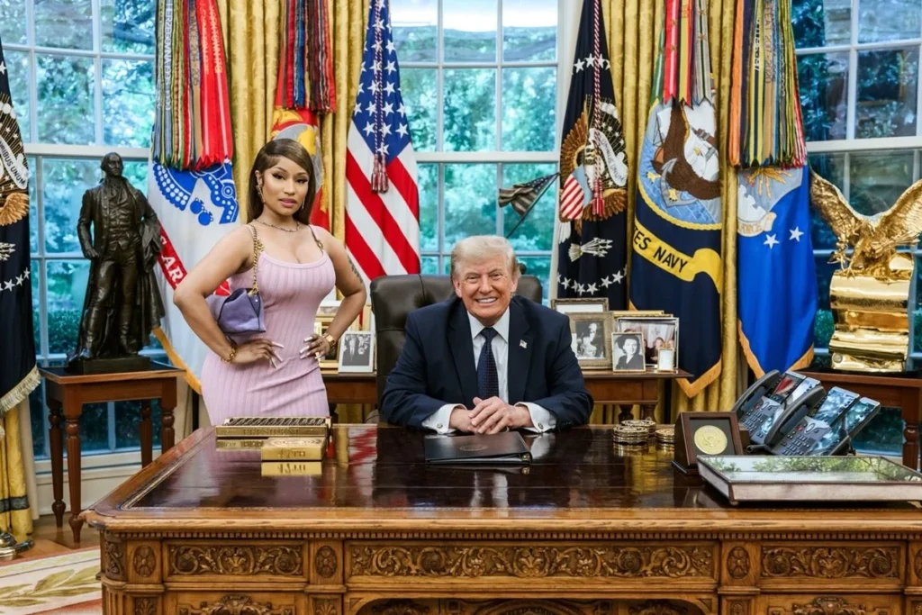 Trump chama Nicki Minaj de “gostosa” durante evento na Casa Branca