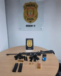 PCDF apreende armas e centenas de munições durante operações ligadas à violência doméstica