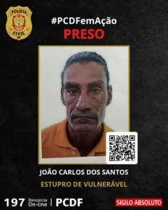 Polícia Civil prende investigado por estupro de vulnerável contra duas crianças em São Sebastião (DF)