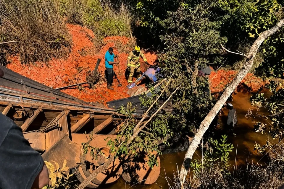 Motorista desaparecido há dois dias é localizado morto em caminhão tombado em Cristalina