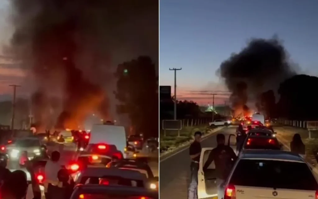 Protesto na GO-462 cobra duplicação após série de acidentes graves