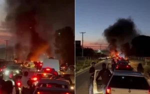 Protesto na GO-462 cobra duplicação após série de acidentes graves