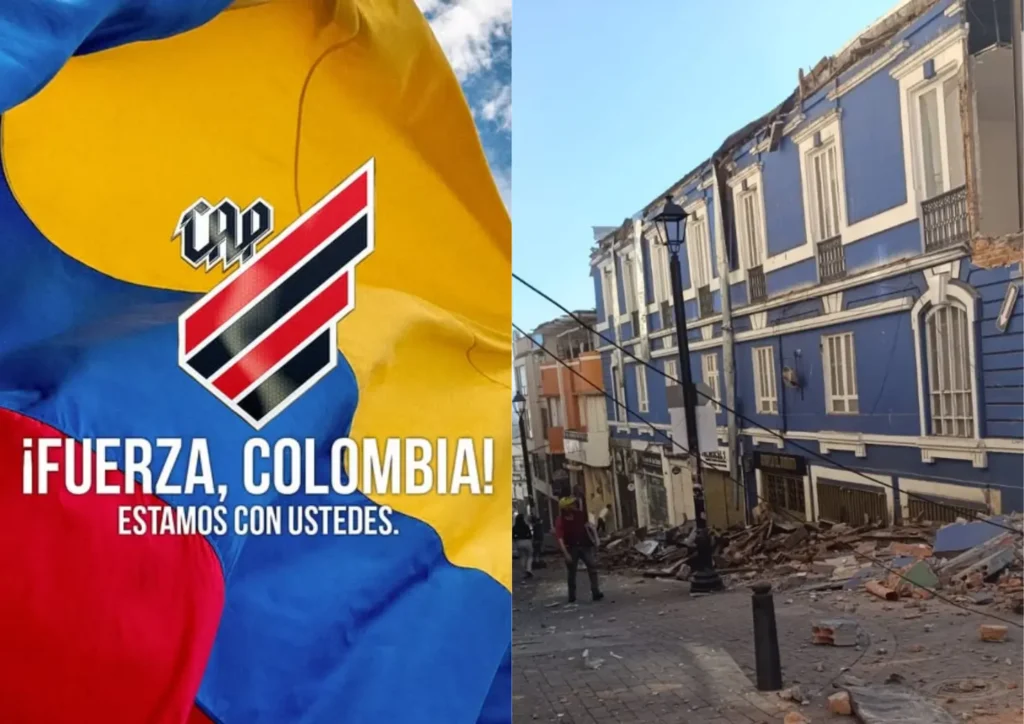Clubes brasileiros se solidarizam com a Colômbia após terremoto que deixou dezenas de mortos