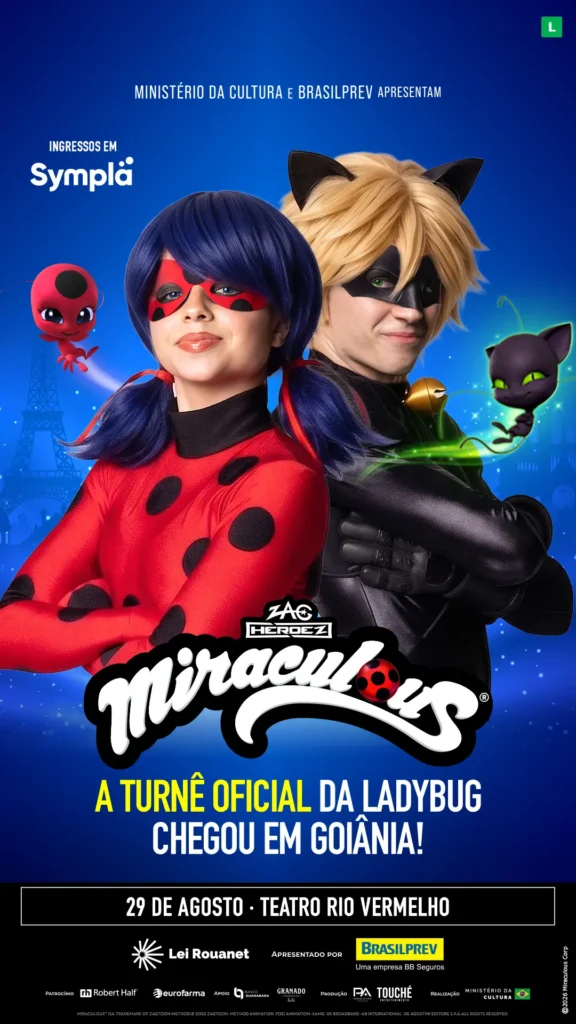 “Miraculous® Ladybug: O Show Musical” chega a Goiânia como parte de sua turnê nacional pelo Brasil