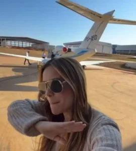 Avião com Mariana Fagundes faz pouso de emergência em Goiânia
