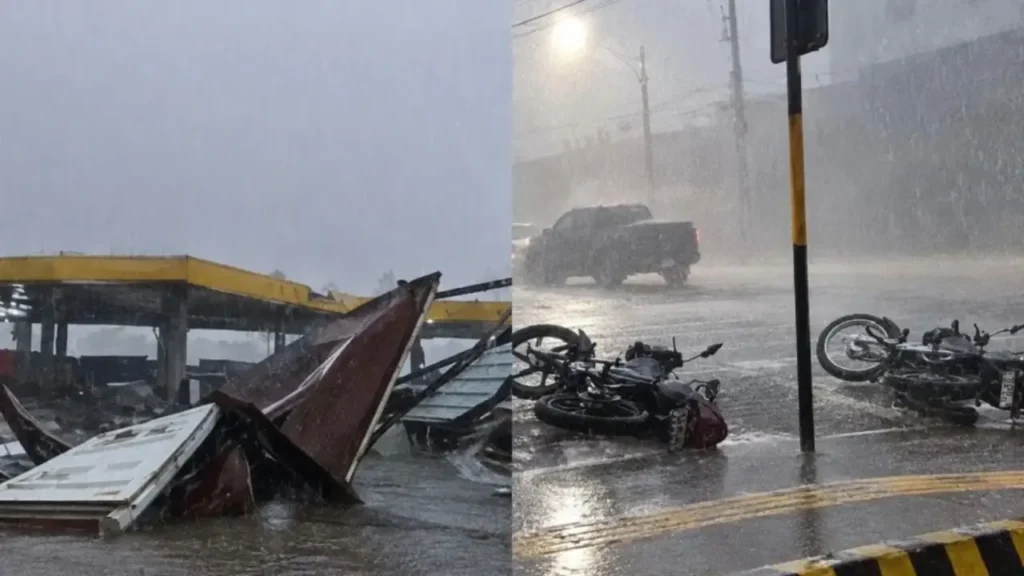 Temporal com ventos de 86 km/h causa estragos em Jataí (GO)