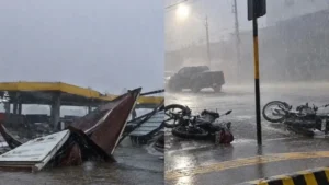 Temporal com ventos de 86 km/h causa estragos em Jataí (GO)