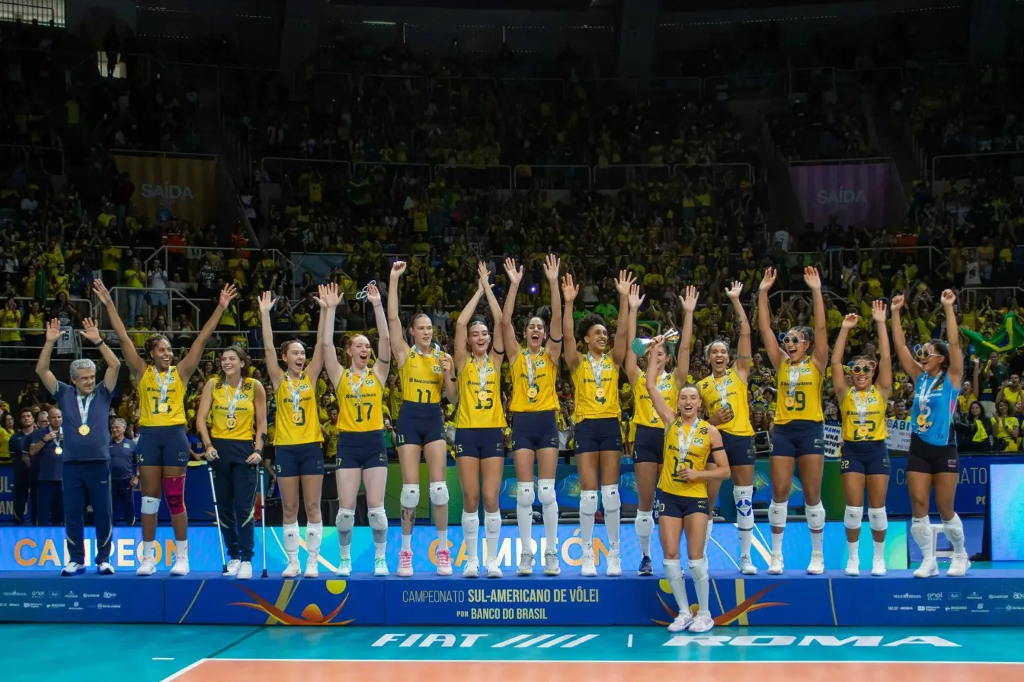 Brasil é campeão Sul-Americano de vôlei feminino e conquista vaga nas Olimpíadas