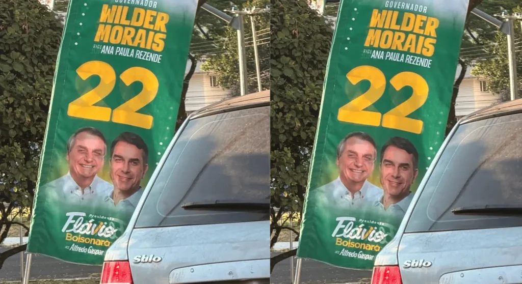 Justiça Eleitoral manda Wilder Morais retirar banners com imagem de Bolsonaro