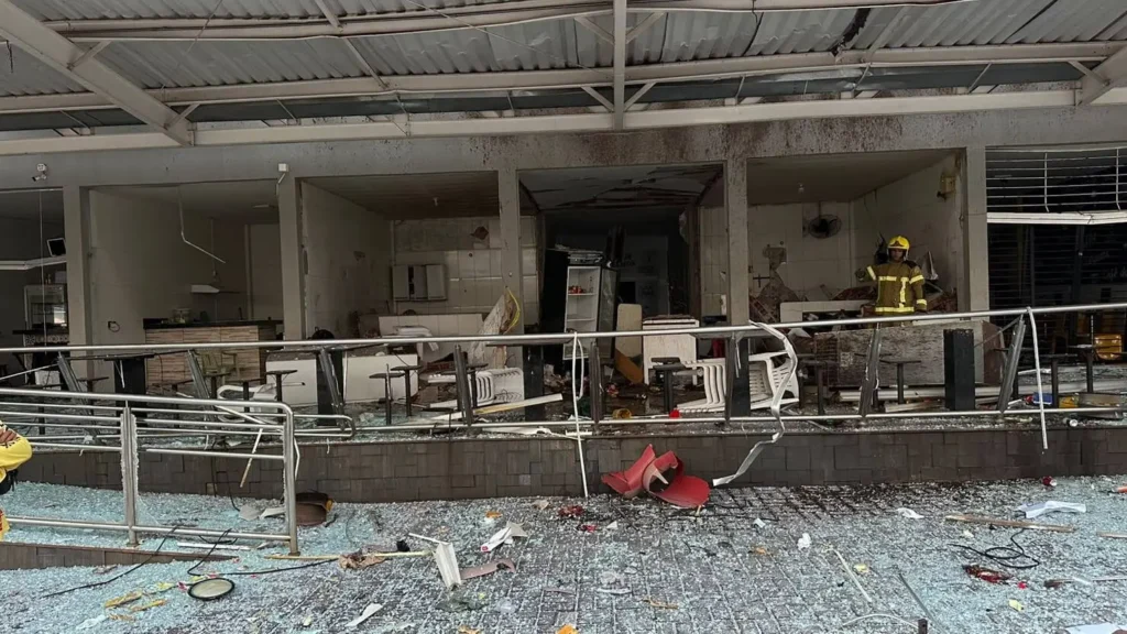 Explosões atingem área de alimentação da rodoviária de São Simão, em Goiás