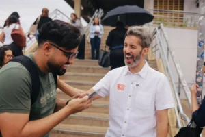Grass leva campanha ao Sol Nascente e participa de evento com ministra da Cultura no DF