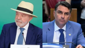 Lula e Flávio Bolsonaro