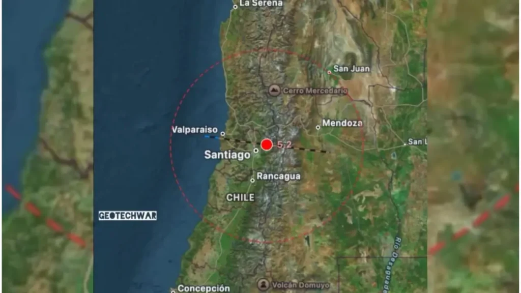 Terremoto de magnitude 4,8 atinge região próxima a Santiago, no Chile
