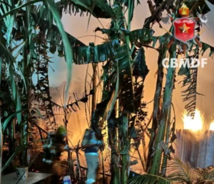Incêndio atinge barraco em Arniqueira (DF) durante a madrugada