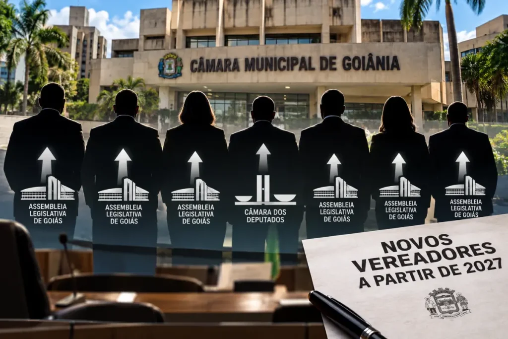 Câmara de Goiânia terá 7 novos vereadores a partir de 2027