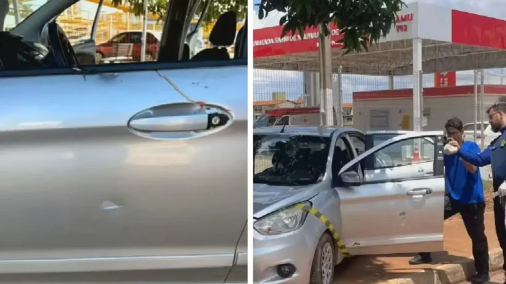 Motorista é baleado e bate carro contra base do Samu em Goiás